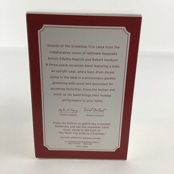 Hallmark Keepsake Christmas Tree Ornament Snowman Band Light Sound Motion 2020 - Picture 4 of 7